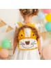 Crochetts Rucksack Löwe in Gelb und Weiß – (B)27 x (H)34 x (T)11 cm