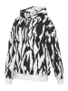 French Connection Hoodie in schwarz-weiß gemustert