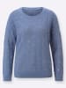 Sieh an! Ajour-Pullover in taubenblau