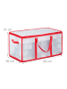 relaxdays Christbaumkugel Tasche in Transparent/ Rot - (B)30 x (H)31 x (T)60 cm
