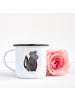 Mr. & Mrs. Panda Tasse Aus Emaille Stinktier  ohne Spruch in Weiß