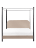 Beliani Himmelbett DANNEMOIS in Beige/Schwarz - (W) 170 x (H) 180 x (L) 211 cm