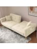 ABRIHOME Schlafsofa mit Bettfunktion und Kissen in Beige