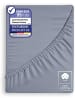 COFI 1453 Spannbettlaken Jersey aus 100% Baumwolle in Grau