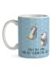 Mr. & Mrs. Panda Tasse Pinguin Oma schaukeln mit Spruch in Blau Pastell