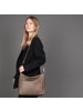 BACCINI Leder-Schultertasche echt Leder Hobo Beutel Schultertasche groß taupe in grau