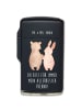 Mr. & Mrs. Panda Gasanzünder Bär und Hase Umarmen mit Spruch in Schwarz