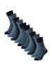 Schiesser Socken 10er Pack in Blau/gestreift