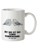 Mr. & Mrs. Panda XL Tasse Turteltauben Liebe mit Spruch in Weiß