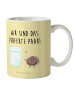 Mr. & Mrs. Panda Becher Milch Keks mit Spruch in Gelb Pastell