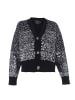 faina Damen Strickjacke Mit Pailletten in SCHWARZ