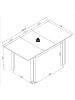 VCM  Esstisch Küchentisch Pesoli ausziehbar 120-160 cm in Weiß / Honig-Eiche