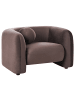Beliani Sessel LEIREN in Braun - (W) 113 x (H) 68 x (L) 87 cm
