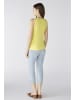 Oui Top FILIZ elastische Viskoserippe in yellow