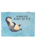 Mr. & Mrs. Panda Aufbewahrungsbox Pinguin Lachen mit Spruch in Eisblau