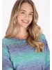myMo Damen Sweater in Blau Mehrfarbig