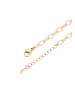 faina Women Chain Link Bracelet With Evil Eye Motif in Rose Gold Pink