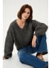 Kaffe Strickpullover KAtrina Loose fit in Dark Grey Melange