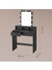 VASAGLE Schminktisch Kailyn in Schwarz - (B)80 x (H)145 x (T)40 cm