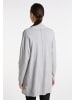 DreiMaster Damen Strickjacke in Hellgrau Melange