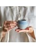 Bloomingville Espresso Tasse PAULA Blau Weiß mit Henkel