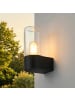 Licht-Erlebnisse Außen Wandlampe (B)8.9 x (H)19.7 cm in Schwarz Klar