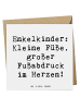 Mr. & Mrs. Panda Deluxe Karte Spruch Enkelkinder Fußabdruck mit ... in Weiß