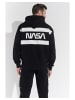 Course Hoodie NASA in schwarz-weiss