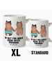 Mr. & Mrs. Panda XL Tasse Bär Freundin mit Spruch in Weiß