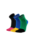 MUNADUNA 3er-Pack Yoga-/Pilates-Zehensocken mit Stickerei – Anti-Rutsch-Farb-Mix
