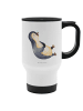 Mr. & Mrs. Panda Camping Becher Pinguin Lachen ohne Spruch in Weiß