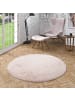 Pergamon Hochflor-Teppich Aloha Rund in rosa