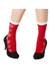 tectake Socken für die Weihnachtszeit in Rot und Weiß, rot/weiß