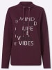 Sieh an! Sweatshirt in burgund-schwarz-bedruckt