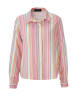 Aniston CASUAL Hemdbluse in rosa-wollweiß-apricot-pink-petrol-gelb