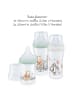 NUK 4-tlg. Starter-Set Perfect Match - 3x PP-Flasche (150 in gruen,weiss,motiv