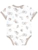 TupTam Baby Mädchen Kurzarm Wickelbody 5er Set in beige/weiß