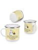 Mr. & Mrs. Panda Teetasse Bester Stiefvater mit Spruch in Gelb Pastell