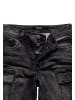 Humy Stretch Denim Shorts im Cargostyle mit Knopfleiste A&S in Schwarz