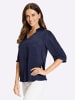 Heine Kurzarm-Bluse in marine