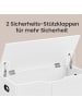 VASAGLE Sitzbank Helan-old in Weiß - (B)40 x (H)46 x (T)80 cm