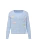Swirly Women Cardigan in Light Blue