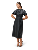 Zero  Midikleid in Lederoptik in Black Beauty