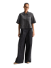 Marc O'Polo DENIM Feincord-Kurzarm-Bluse cropped in Light Graphite