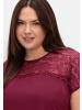sheego Spitzenshirt in beere