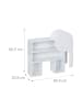 relaxdays Kinderregal "Elefant" in Weiß - (B)64,5 x (H)60,5 x (T)20,5 cm