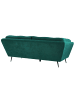 Beliani 3-Sitzer Sofa LENVIK in Grün/Schwarz - (W) 210 x (H) 75 x (L) 90 cm