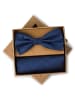 Finshley & Harding London Fliege und Einstecktuch in indigo - 0001