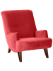 58 aufm Kessel Sessel Kajsa 71x80x101 Bezug Samtvelours Buche nussbaum/rot