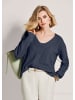 MADELEINE Kaschmirpullover mit V-Ausschnitt in marine